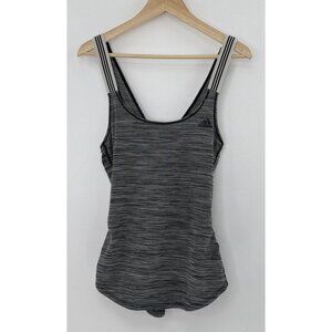 Adidas‎ Climalite Cross Cross Heathered Gray Workout Tank Top Sz Large,  Gym